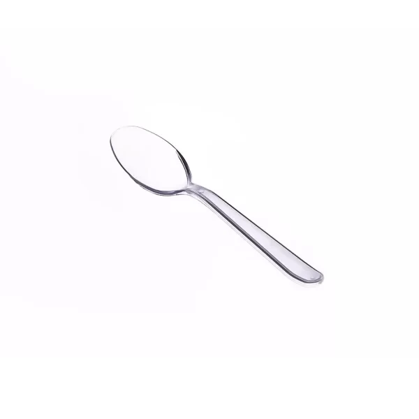قاشق یکبار مصرف الماس شفاف طب پلاستیک (2000 عدد)