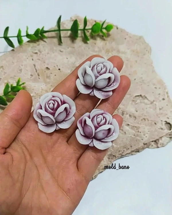 قالب سیلیکونی گل رز خوابیده