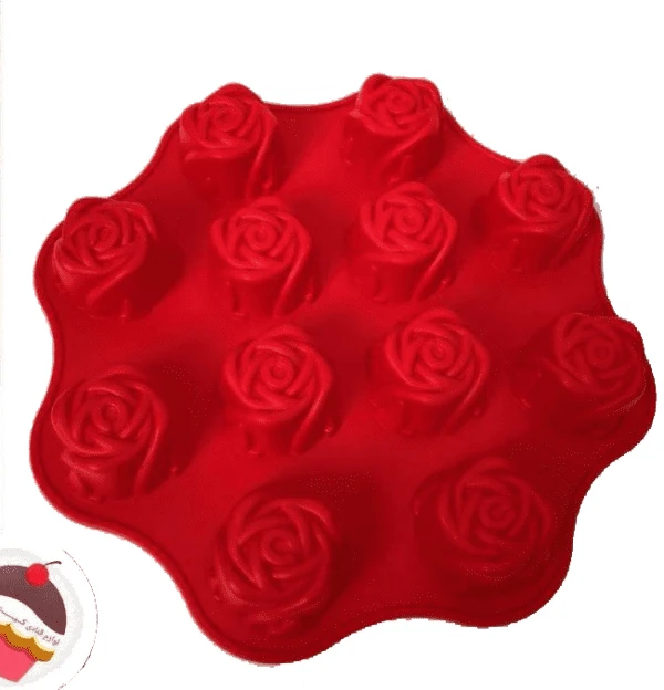 قالب سیلیکونی ۱۲خانه گل رز