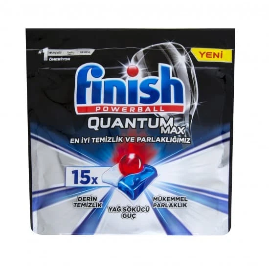 قرص ظرفشویی FINISH QUANTOM MAX بسته 15 عددی