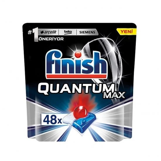 قرص ظرفشویی FINISH QUANTOM MAX بسته 48 عددی