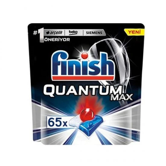 قرص ظرفشویی FINISH QUANTOM MAX بسته 65 عددی