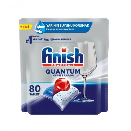 قرص ظرفشویی FINISH QUANTOM POWERBALL بسته 80 عددی