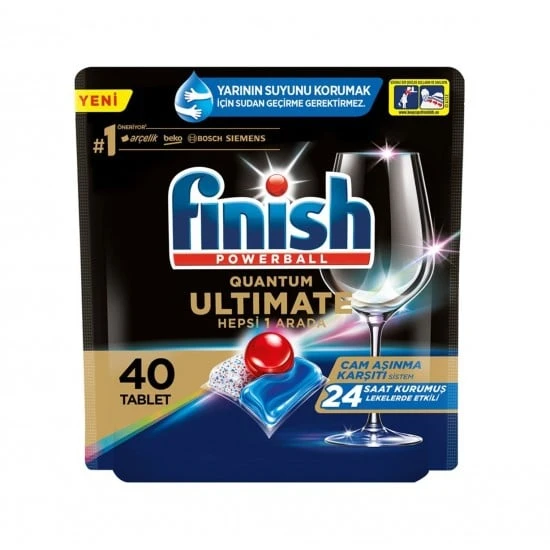 قرص ظرفشویی FINISH QUANTOM ULTIMATE بسته 40 عددی