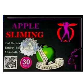 قرص لاغری اپل اسلیمینگ 30 عددی /APPLe SLIMiNG/ چربیسوزی فوق العاده قوی و حذف ریزه خواری