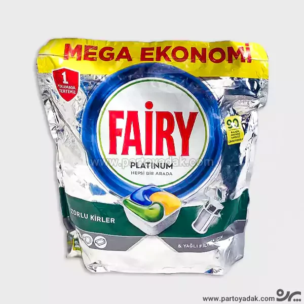 قرص ماشین ظرفشویی 90 عددی پلاتینیوم فیری FAIRY