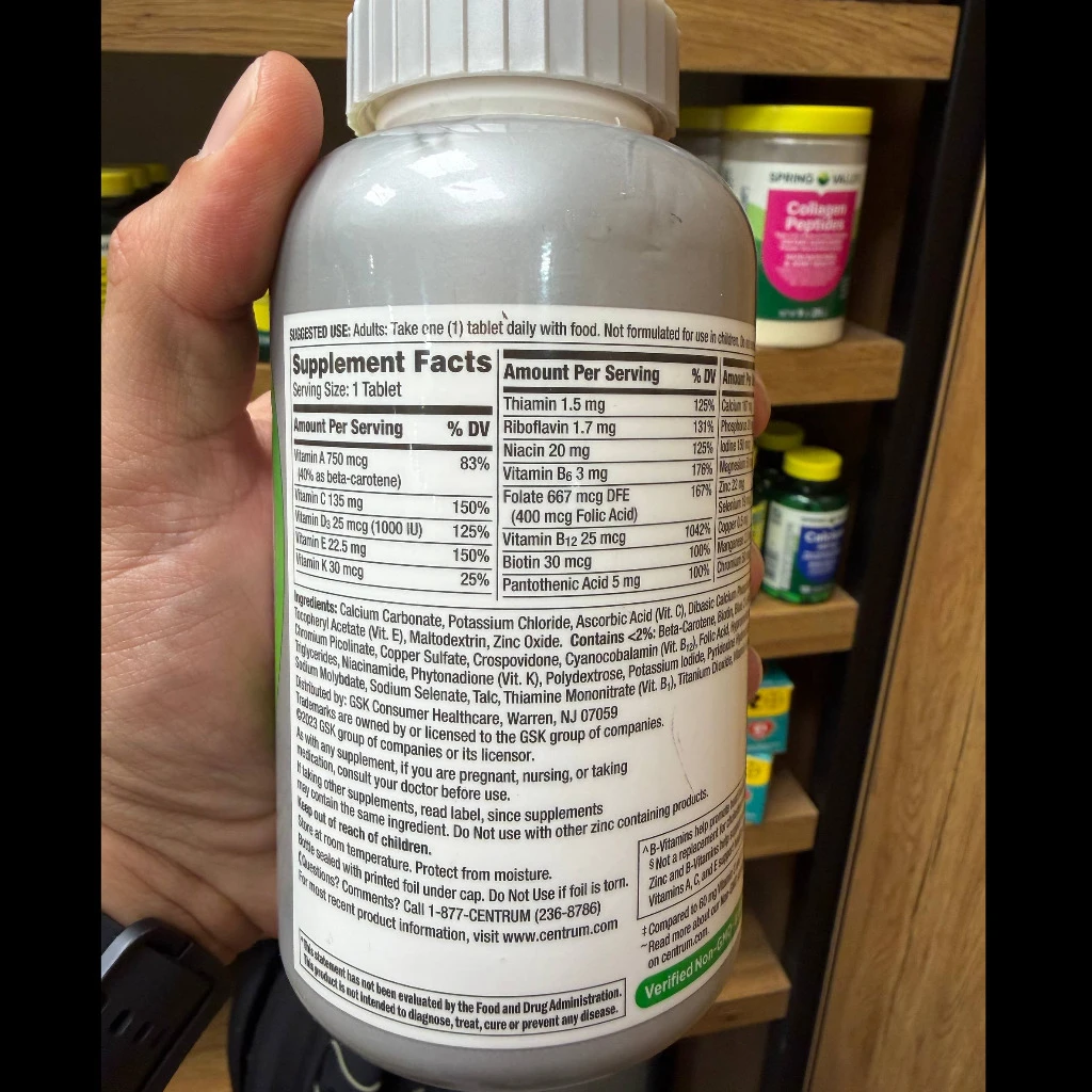 قرص مولتی‌ویتامین سنتروم سیلور ادالت 50+ (Centrum Silver Adults 50+) – مدل 325 عددی