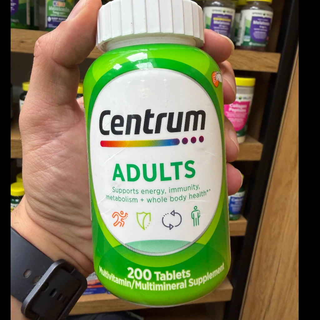 قرص مولتی‌ویتامین و مینرال سنتروم ادالت (Centrum Adults Multivitamin) – مدل 200 عددی