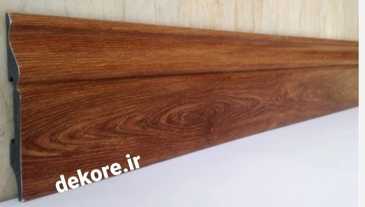 قرنیز ساختمانی 12 سانت/ طرح چوب کاج کد 345/ پی وی سی/ برند پلاست دکور