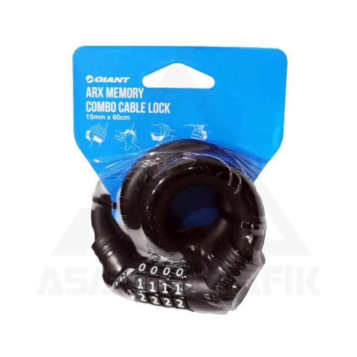 قفل دوچرخه رمزدار جاینت ARX Memory COMBO Cable Lock – مشکی