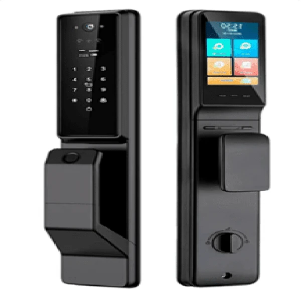 قفل هوشمند اتوماتیک تشخیص چهره سه بعدی مدل GS-X6-Grey صفحه نمایش ۳.۵ اینچ وای‌فای دار