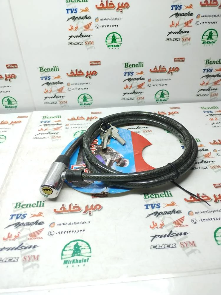 قفل کابلی (تسمه ای) مناسب دوچرخه مشکی