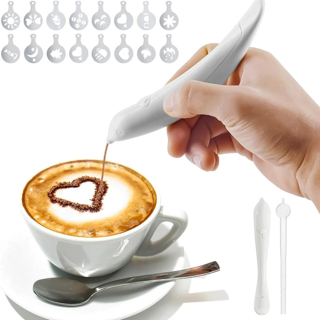 قلم طراحی قهوه مدل گنجشکی | Coffee Art Pen مخصوص تزئین نوشیدنی و دسر