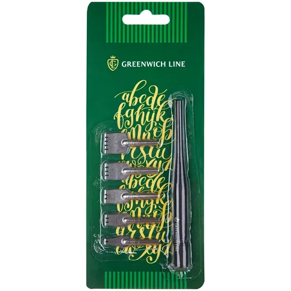 قلم فلزی خطوط موازی با 5 نوک مختلف Greenwich Line