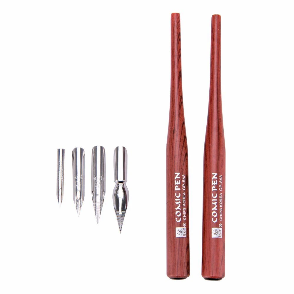 قلم فلزی مخصوص کالیگرافی با ۴ نوک مختلف مدل cp-568