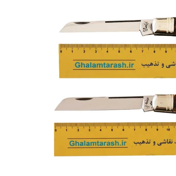 قلمتراش دزفولی تراش جواد توسلی (دو تیغه + دسته شاخ گوزن)