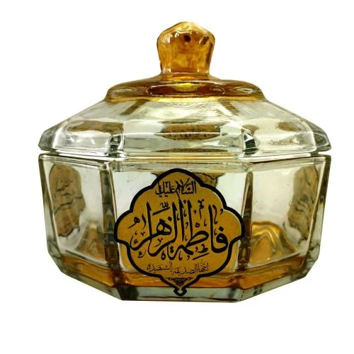 قندان بلوری بدون پایه رنگی 4طرف چاپ-فاطمه الزهرا س-امام حسین ع اباالفضل ع-103050