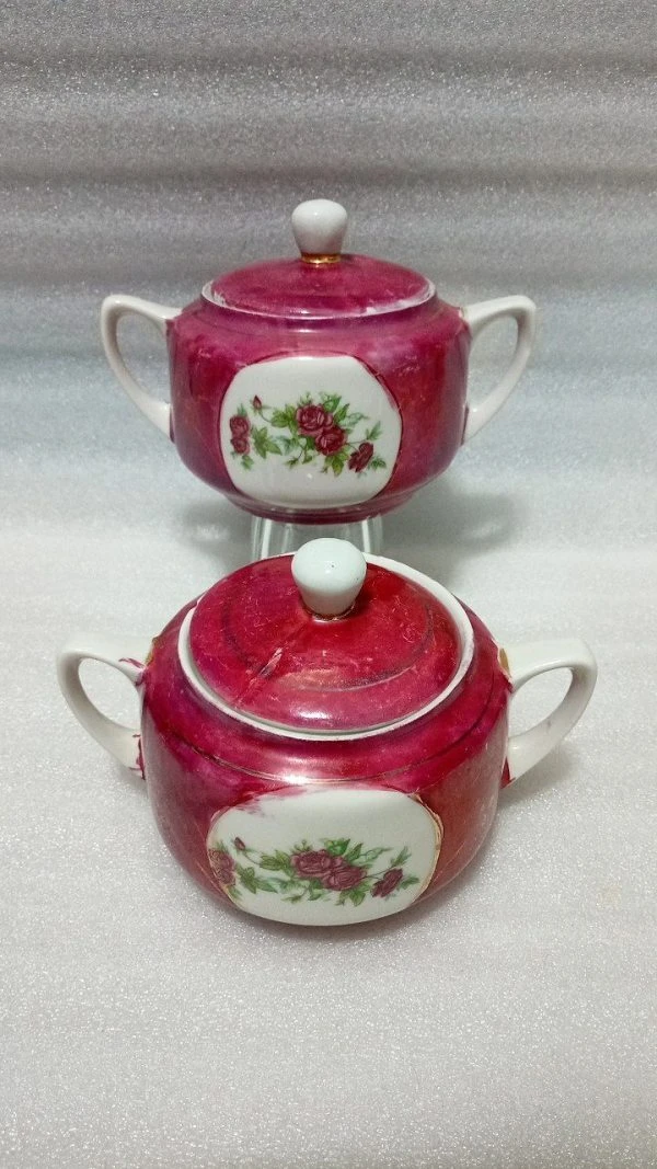 قندان دسته دار گلسرخی