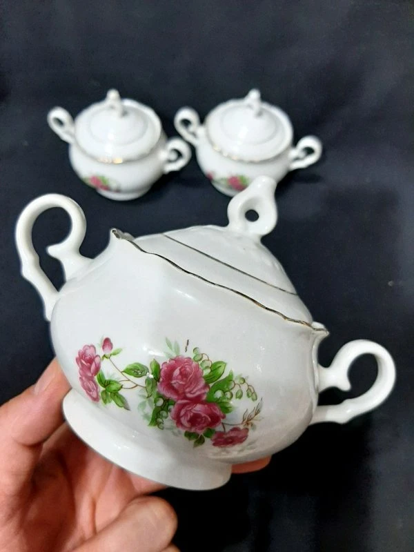 قندان لبچین گلسرخی