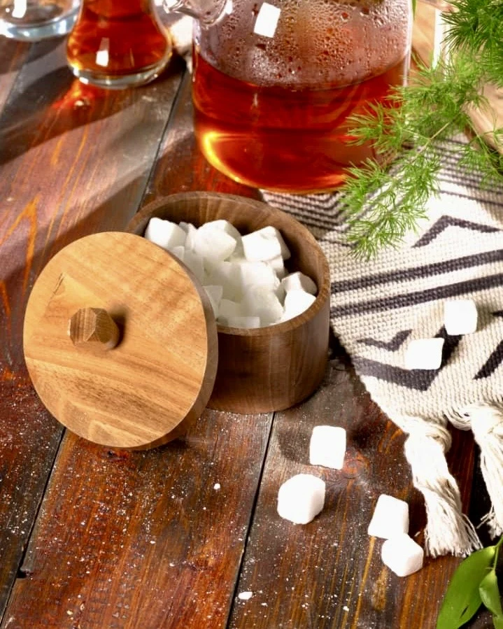 قندان های چوبی اماهوم SUGAR-POT مدل های بیضی گرد مربع و خمره