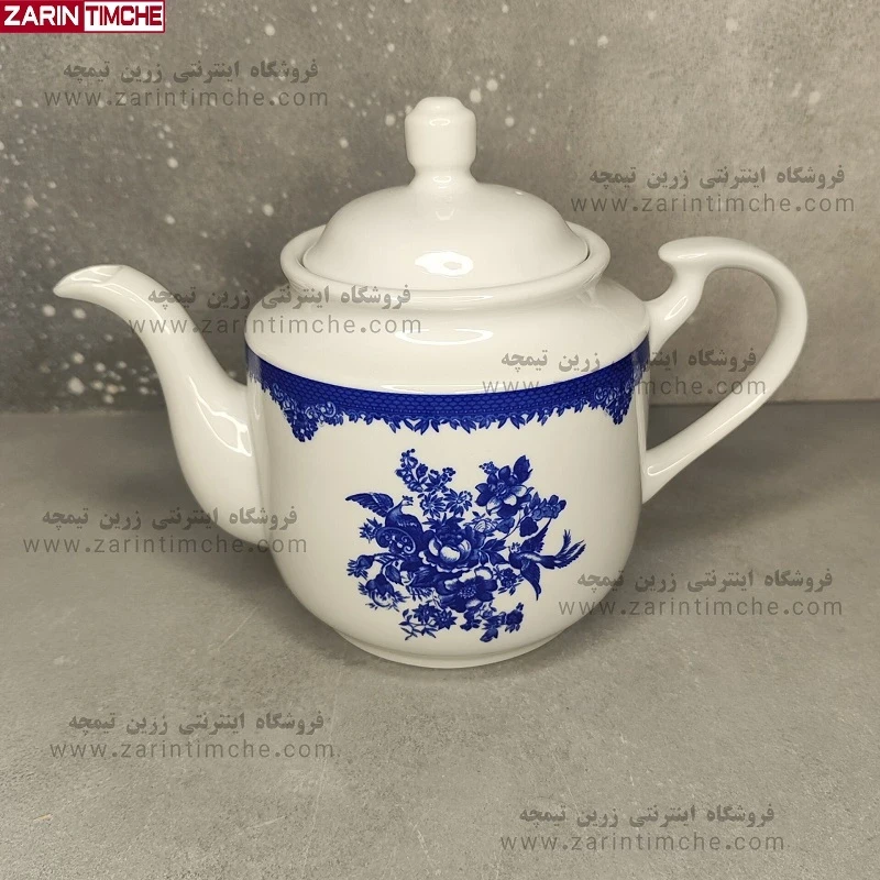 قوری استوانه بزرگ چینی زرین مدل فلورانس