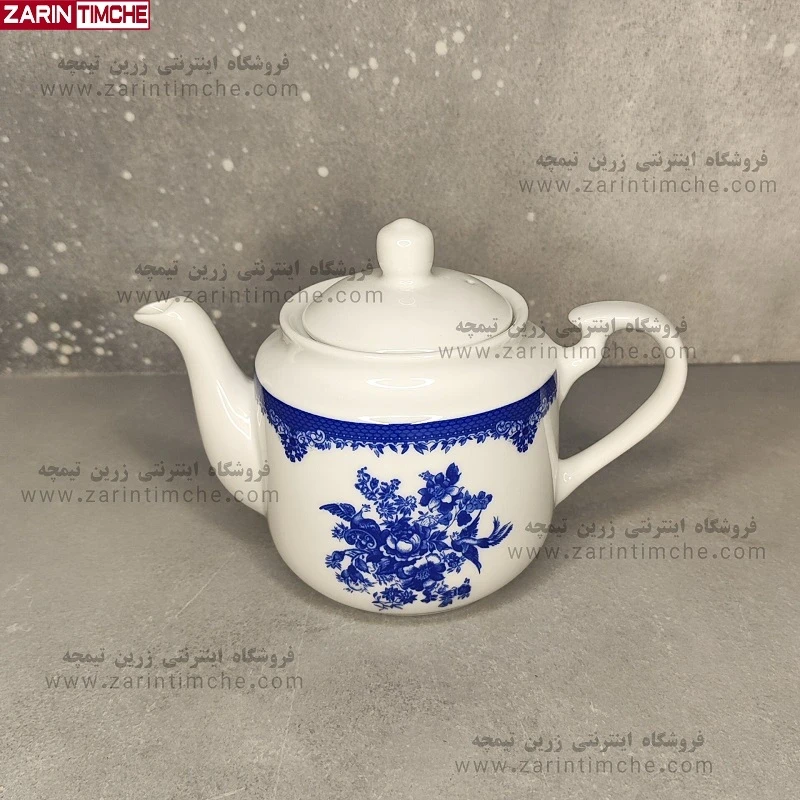 قوری استوانه کوچک چینی زرین مدل فلورانس