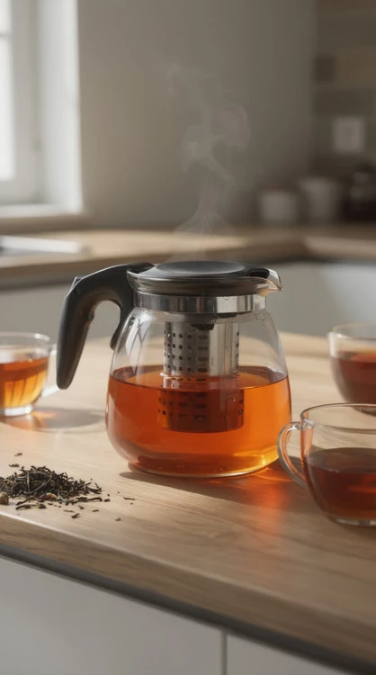 قوری پیرکس صافی دار