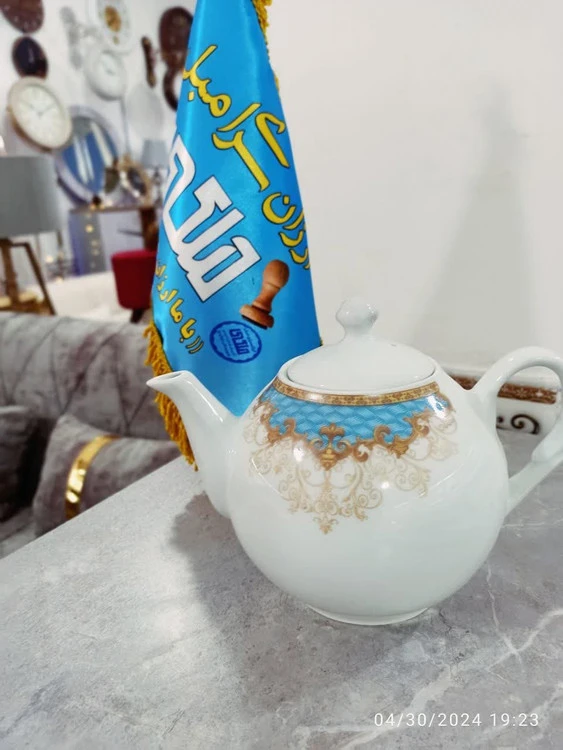 قوری چینی متوسط طرح دار