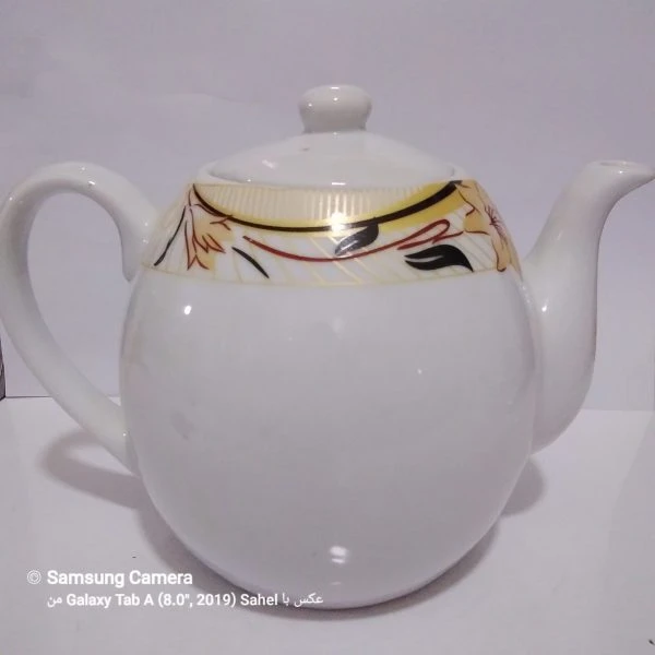 قوری چینی متین طرح دار