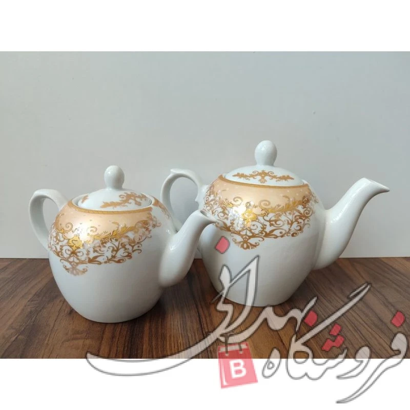 قوری چینی گلدار بزرگ