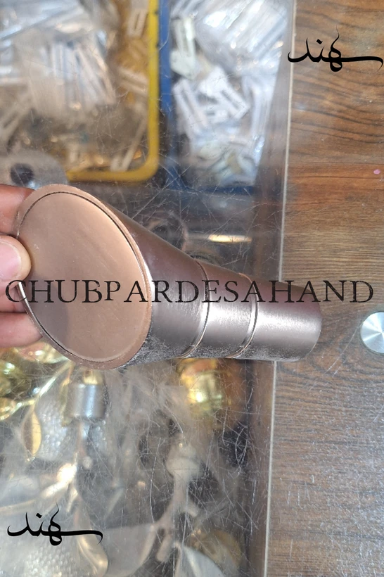 قپه(سری) عصایی چوب پرده پانچ نقره ای مات جدید