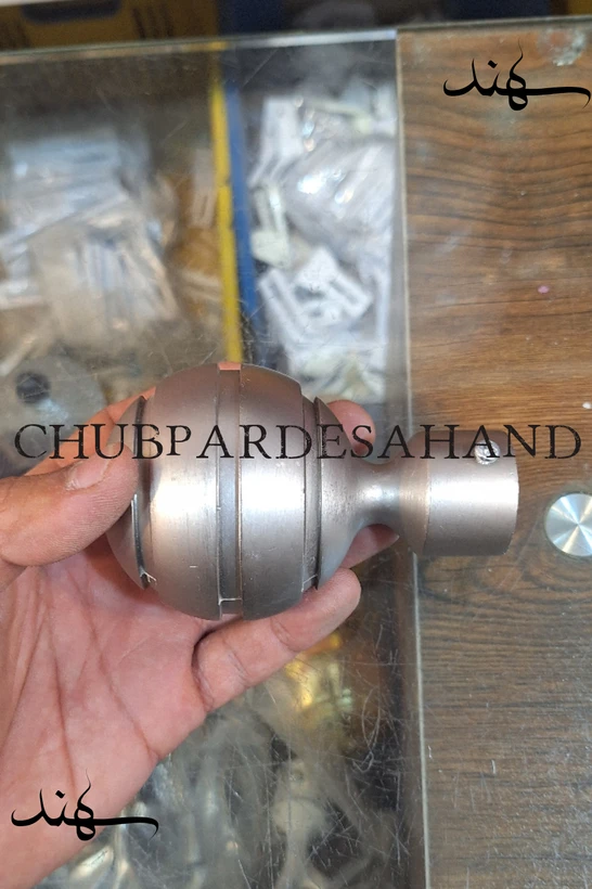 قپه(سری) گوی چوب پرده پانچ نقره ای مات جدید کد ۰۸