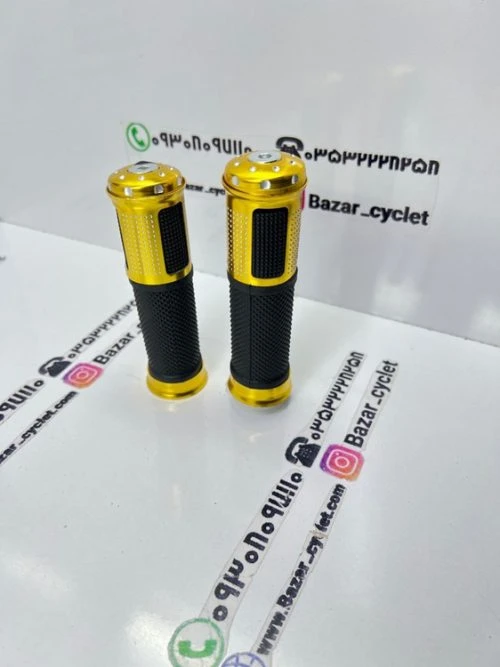 لاستیک سردسته اسپرت تزئینی موتور سیکلت نگین دار طلایی جفتی
