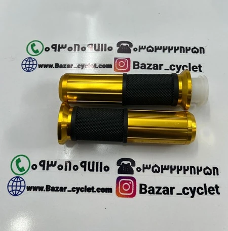 لاستیک سردسته موتورسیکلت تزئینی اسپرت طلایی جفتی