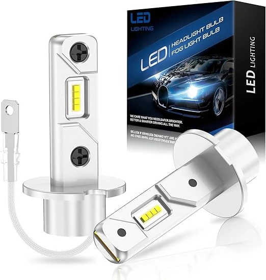 لامپ LED خودرو براق مدل H3، توان 55 وات، نور سفید 6500K