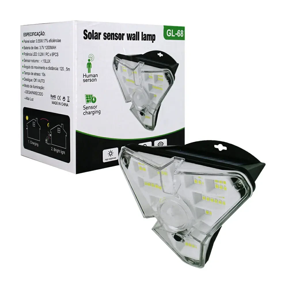 لامپ خورشیدی solar wall lamp GL-68