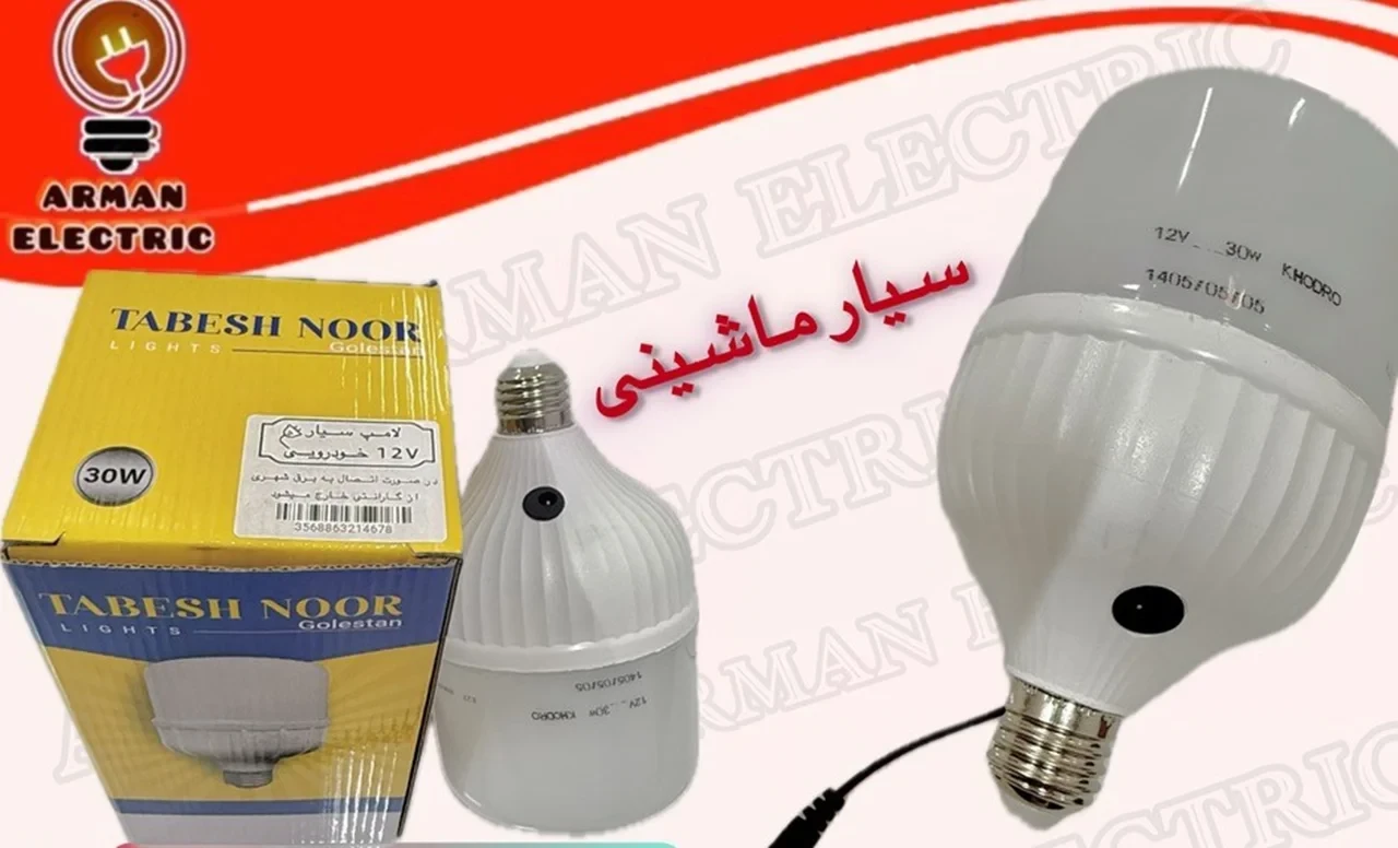 لامپ سیار ۳۰ وات خودرویی تابش نور گلستان