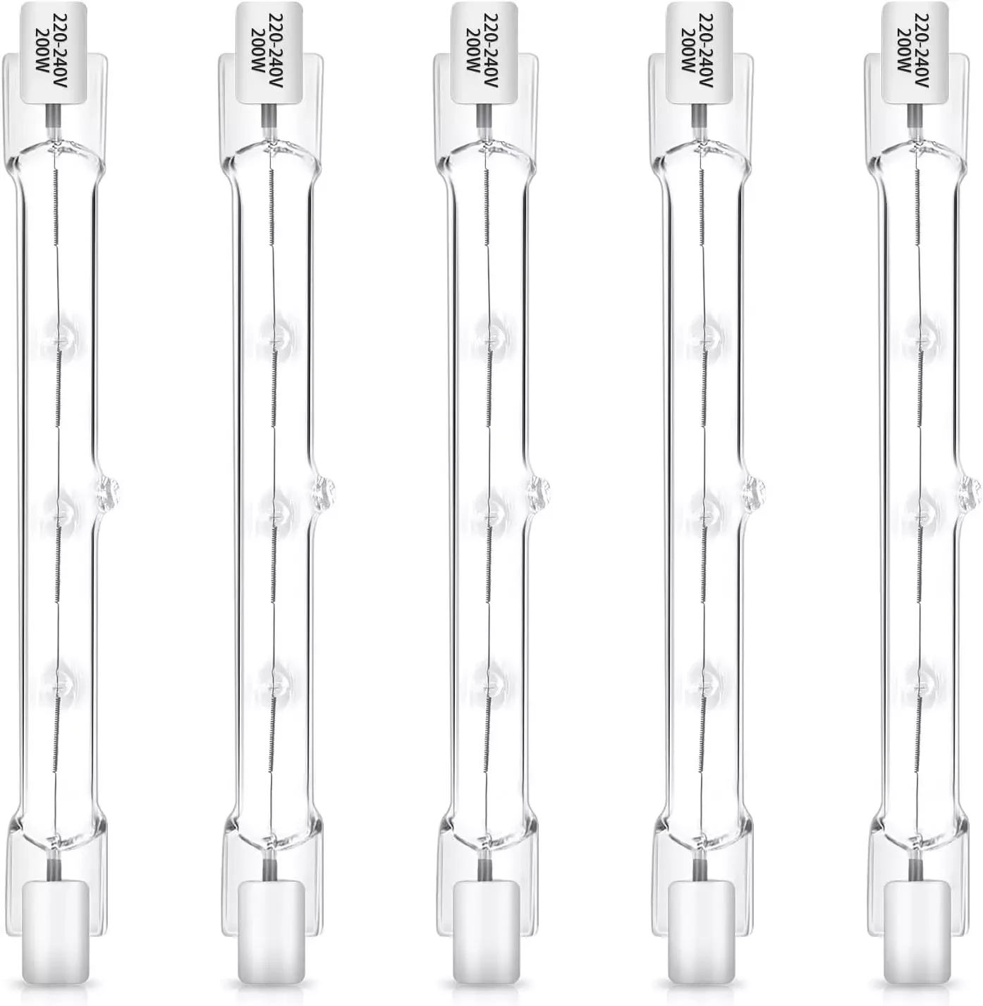 لامپ هالوژن خطی ۵ عددی R7S 118mm مدل 200W دیمر‌دار