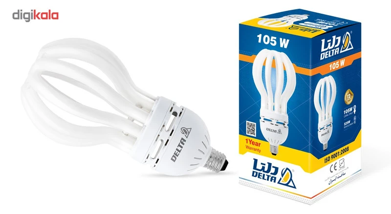 لامپ کم مصرف 105 وات دلتا مدل لوتوس پایه E27