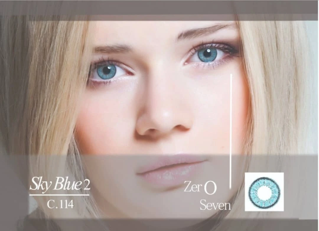 لنز زیروسون طبی ZeroSeven کد114(sky blue 2)