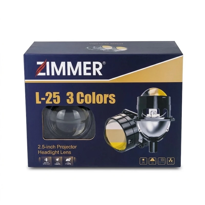 لنز چراغ L25 زیمر ۳ رنگ آفتابی زرد سفید