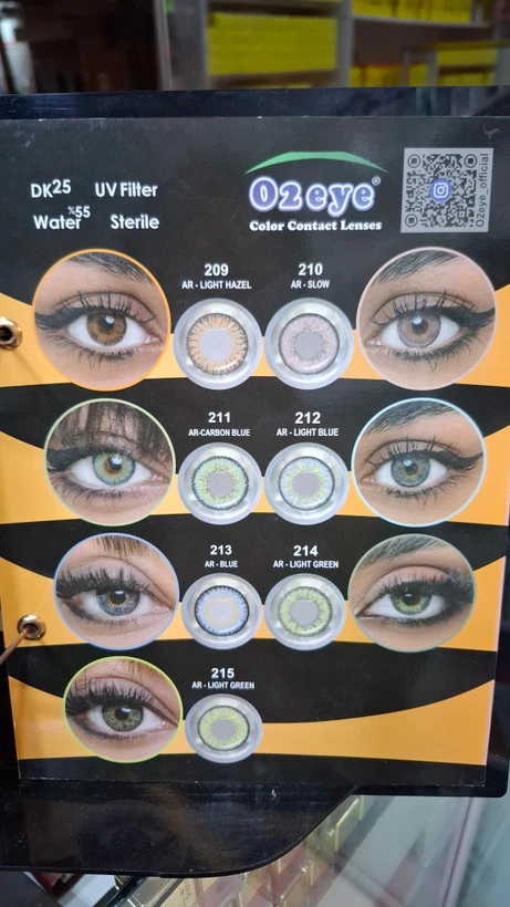 لنز چشم O2 eye مدل هیدروژل (شماره 214_215)