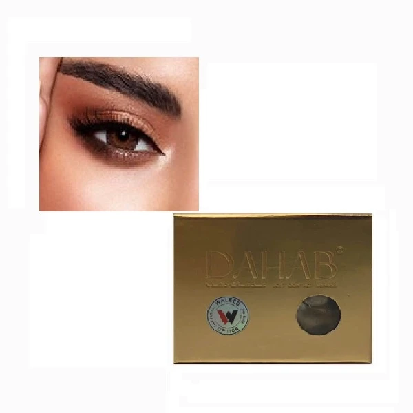لنز چشم دهب توپاز (مشکی قهوه ای) (لنز طوسی عسلی کد12) اورجینال100% topaz