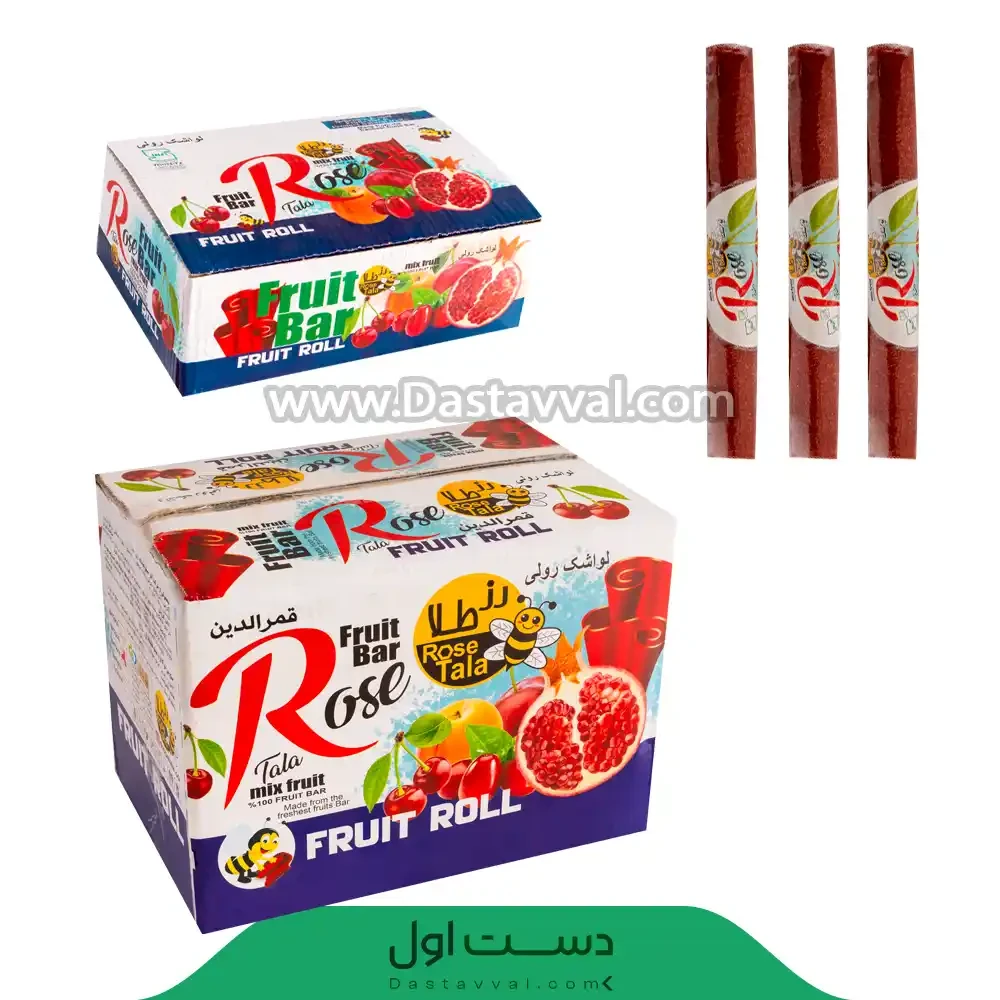 لواشک رولی رزطلا وزن 30 گرم – کارتن (6 بسته 20 عددی)