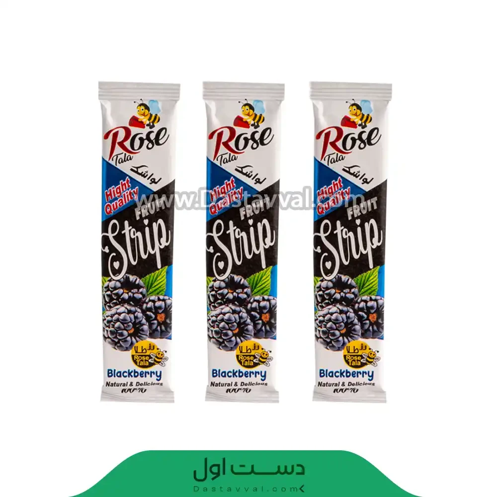 لواشک میوه‌ای رزطلا مدل استریپ