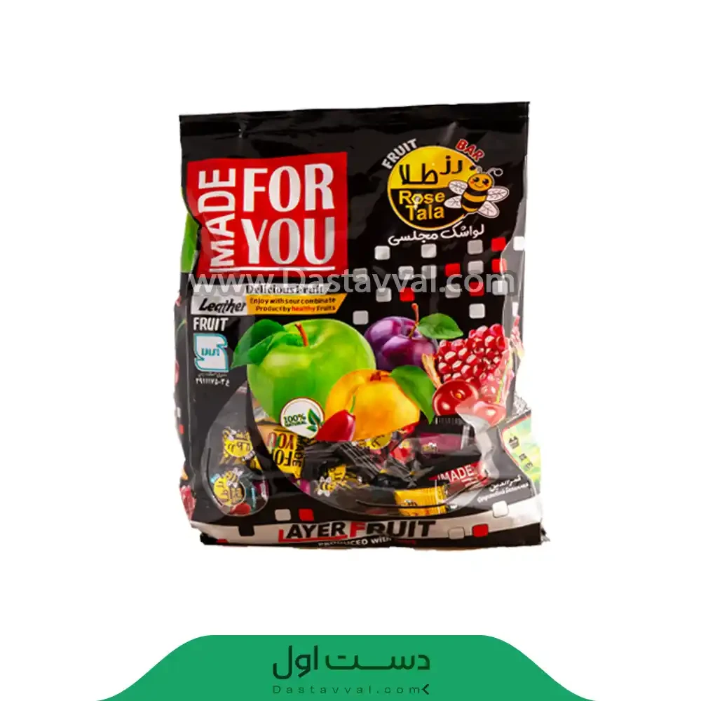 لواشک پذیرایی میوه ای یک کیلویی رزطلا