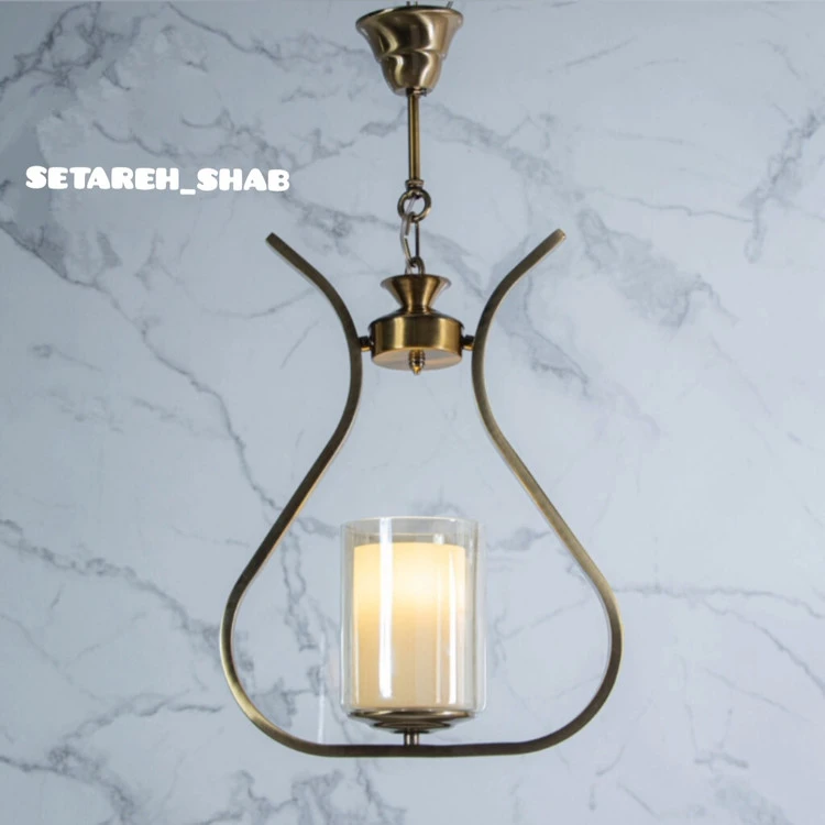 لوستر اتاق خواب آشپزخانه طرح قلبی تک طوق ستاره شب