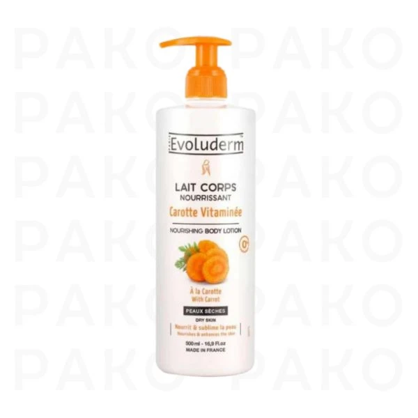 لوسیون بدن اولودرم با عصاره هویج ۵۰۰ میل Evoluderm Carrot Body Lotion for dry skin