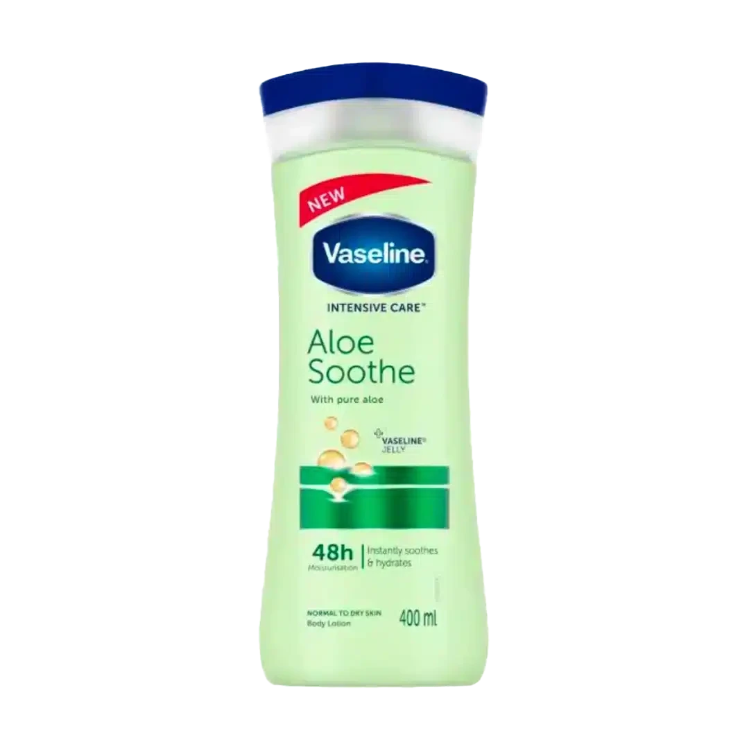 لوسیون بدن برند وازلین مدل Aloe Sooth حجم 400 میلی لیتر 48 ساعته