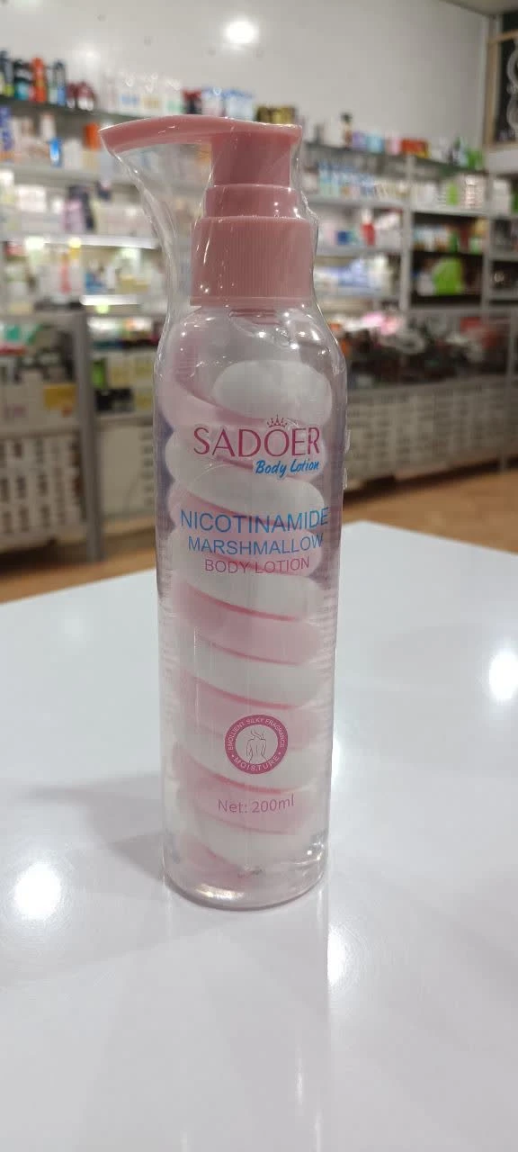 لوسیون بدن مارشمالو نیکوتینامید | S.A.D.O.E.R Nicotinamide Marshmallow Body Lotion